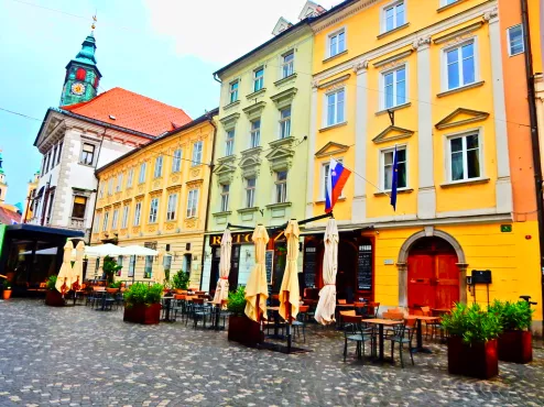 ljubljana old town slovenia old camera