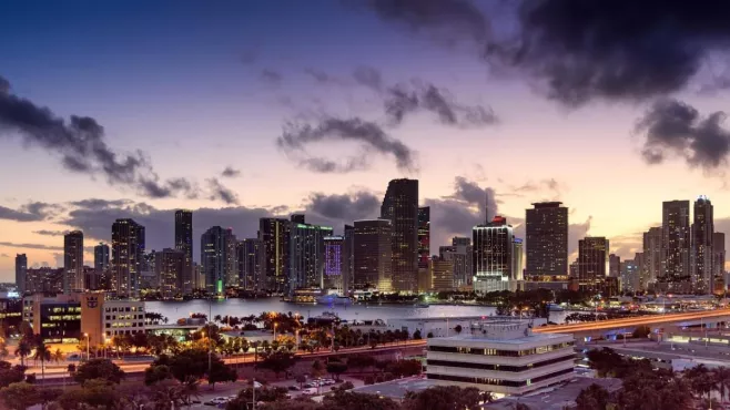 Miami Florida Tramonto Skyline 4