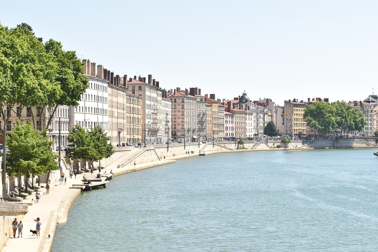 lione francia croix rousse fiume
